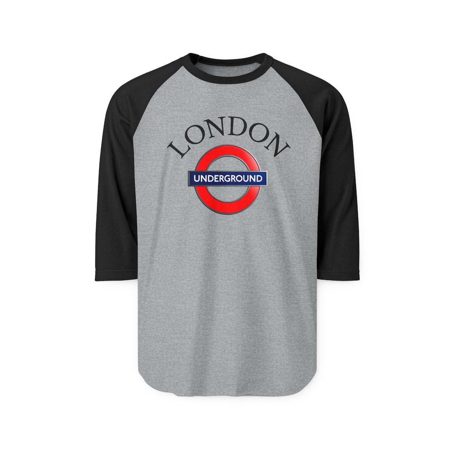 London Underground Unisex Raglan Shirt - Three-Quarter Sleeve Tee
