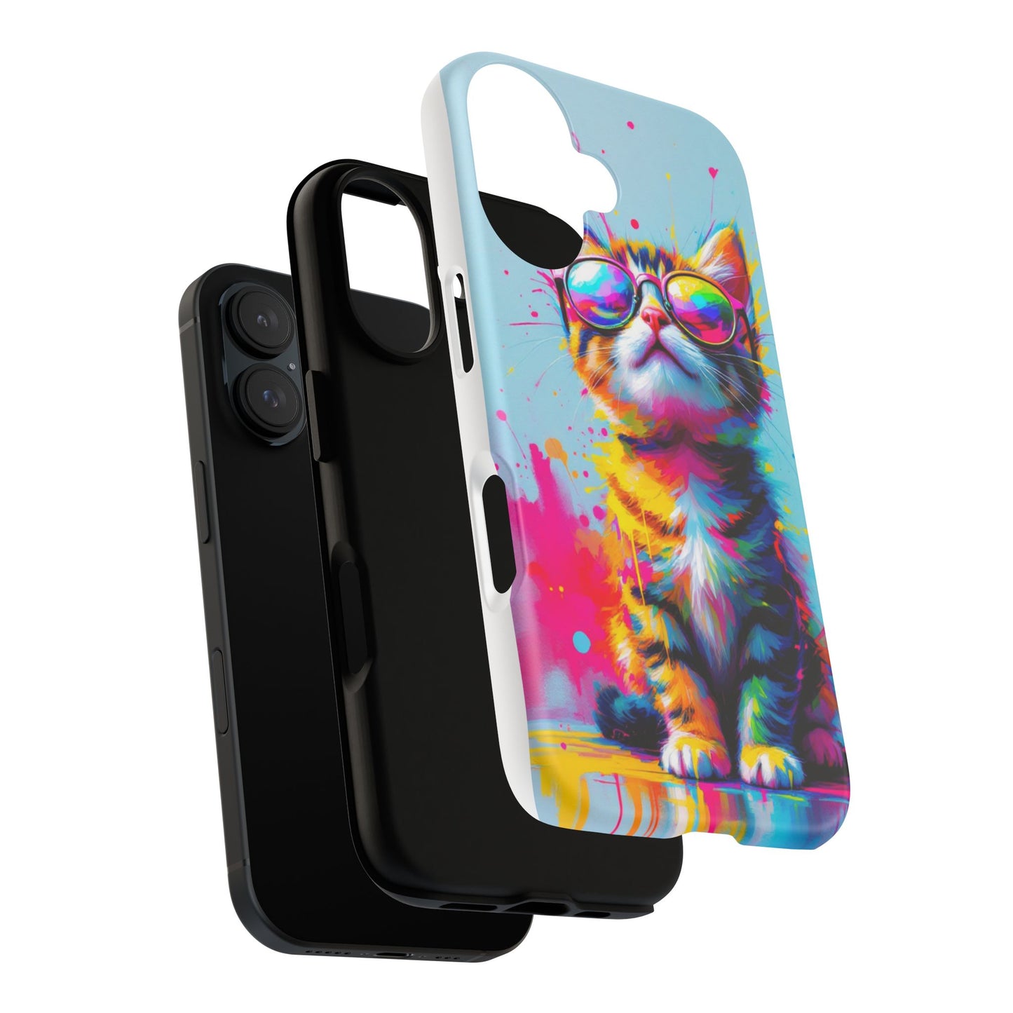 Colorful Cat Phone Case - Tough Cases for Cat Lovers