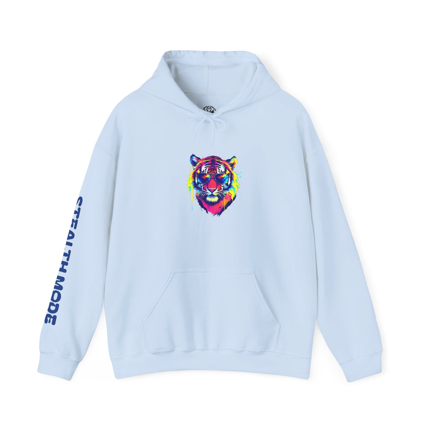 Vibrant Tiger Graphic Hoodie - Unisex Heavy Blend™ with 'STEALTH MODE' Design