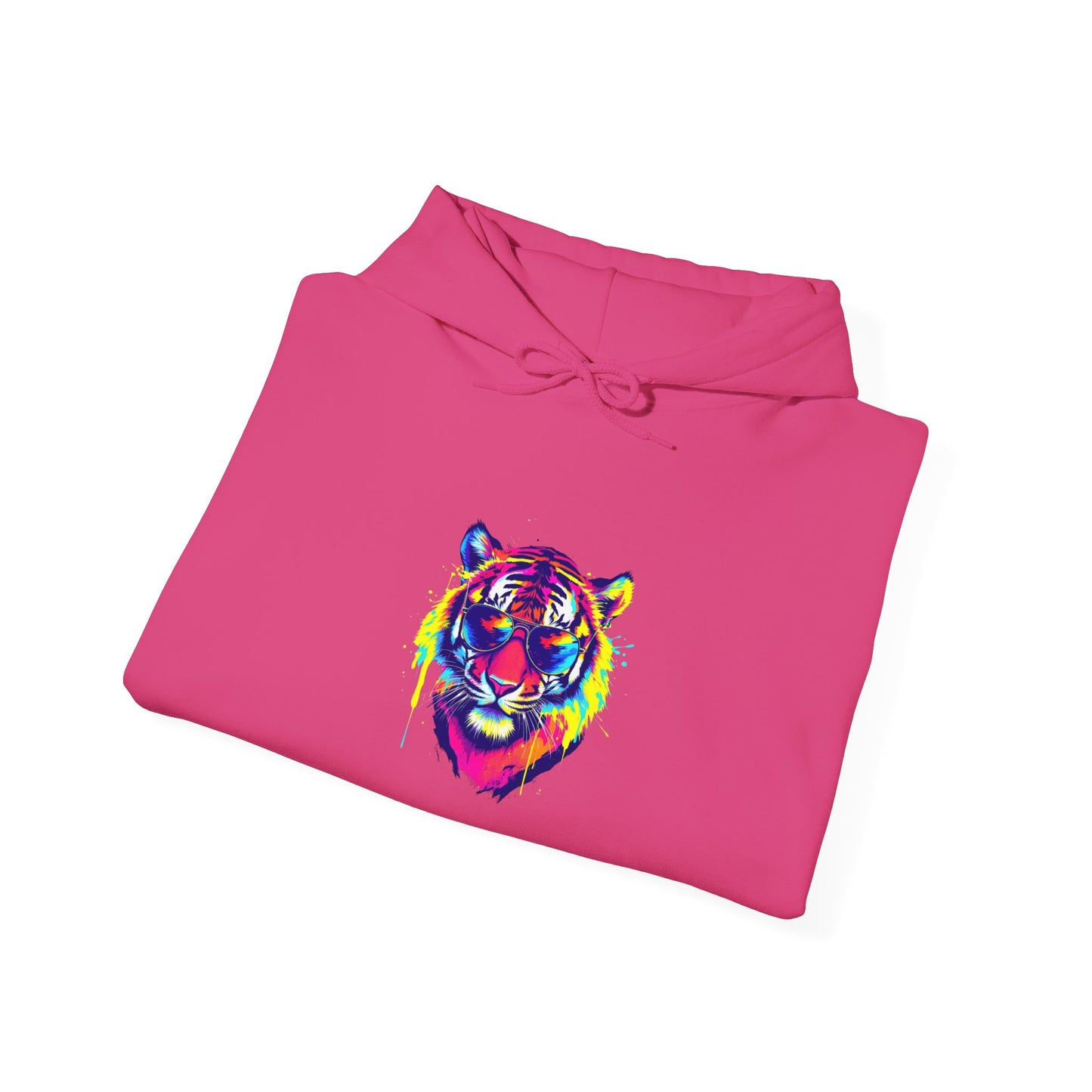 Vibrant Tiger Graphic Hoodie - Unisex Heavy Blend™ with 'STEALTH MODE' Design