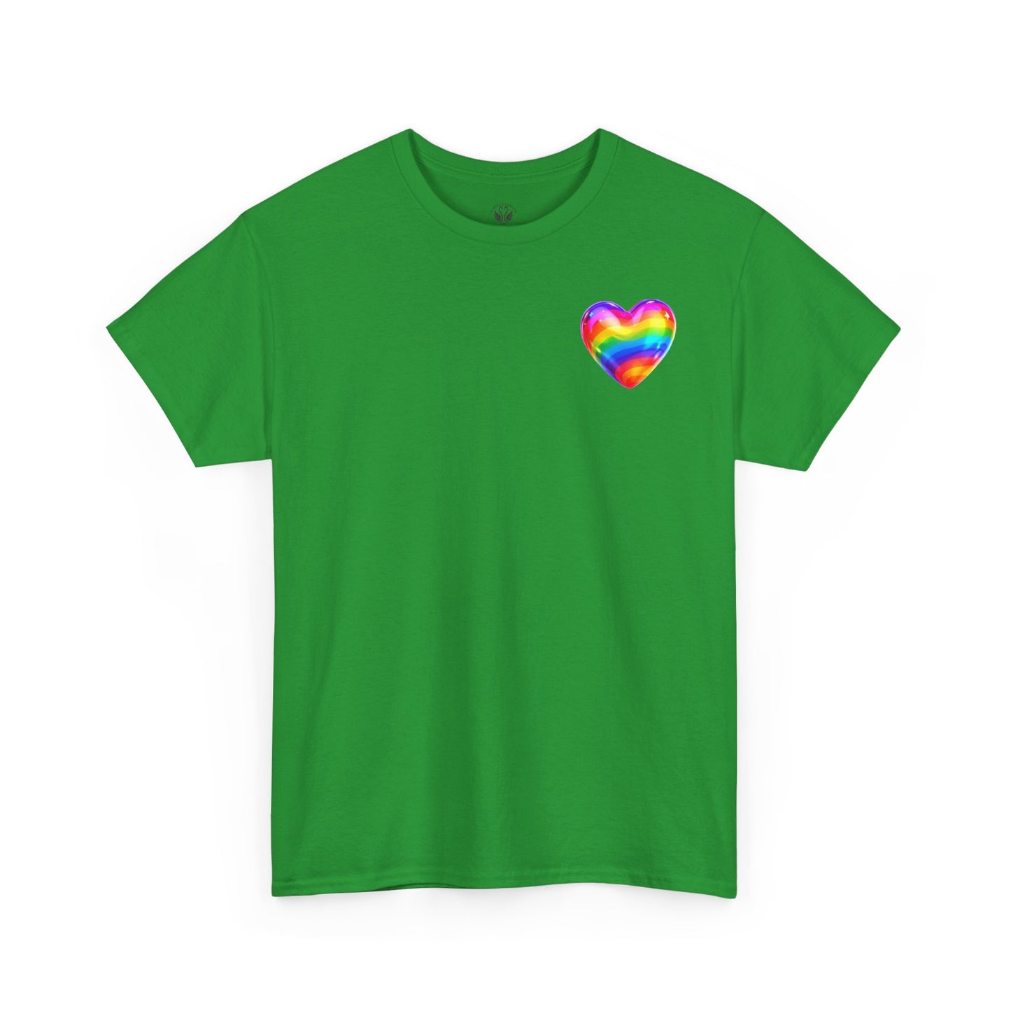Rainbow Heart Unisex Heavy Cotton Tee - Vibrant LGBT Pride T-Shirt