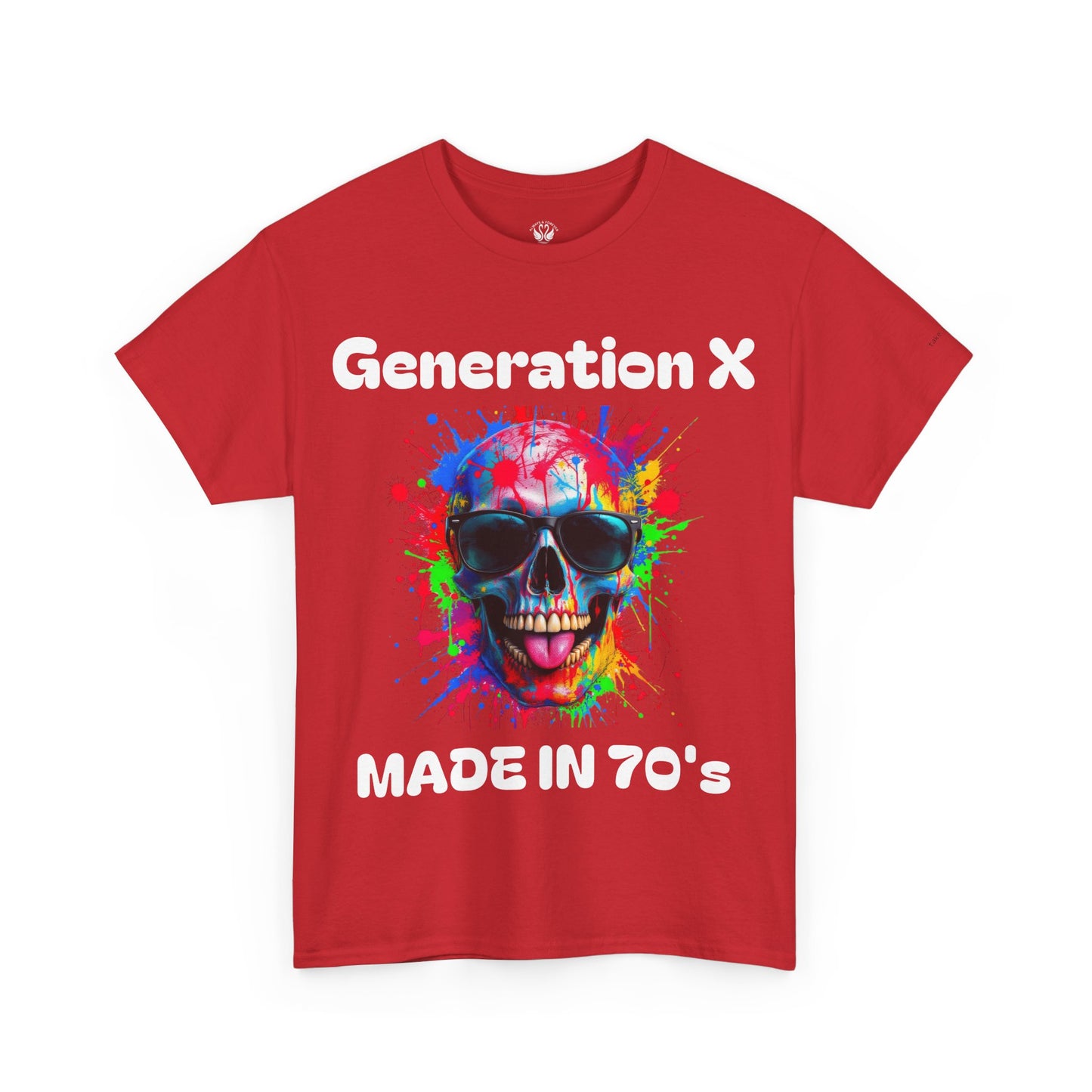 Vibrant Skull Graphic Unisex Heavy Cotton Tee