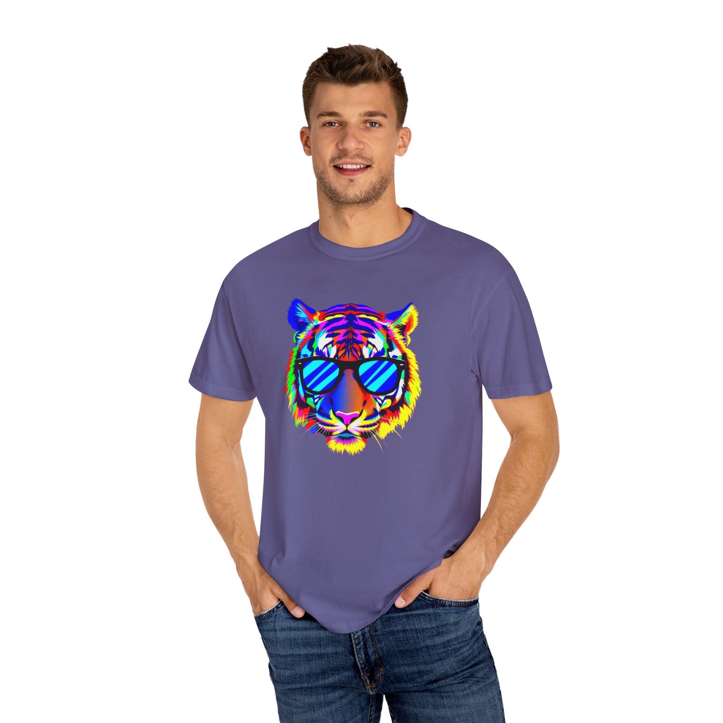 Vibrant Tiger Graphic T-Shirt - Unisex, Cool & Colorful Design