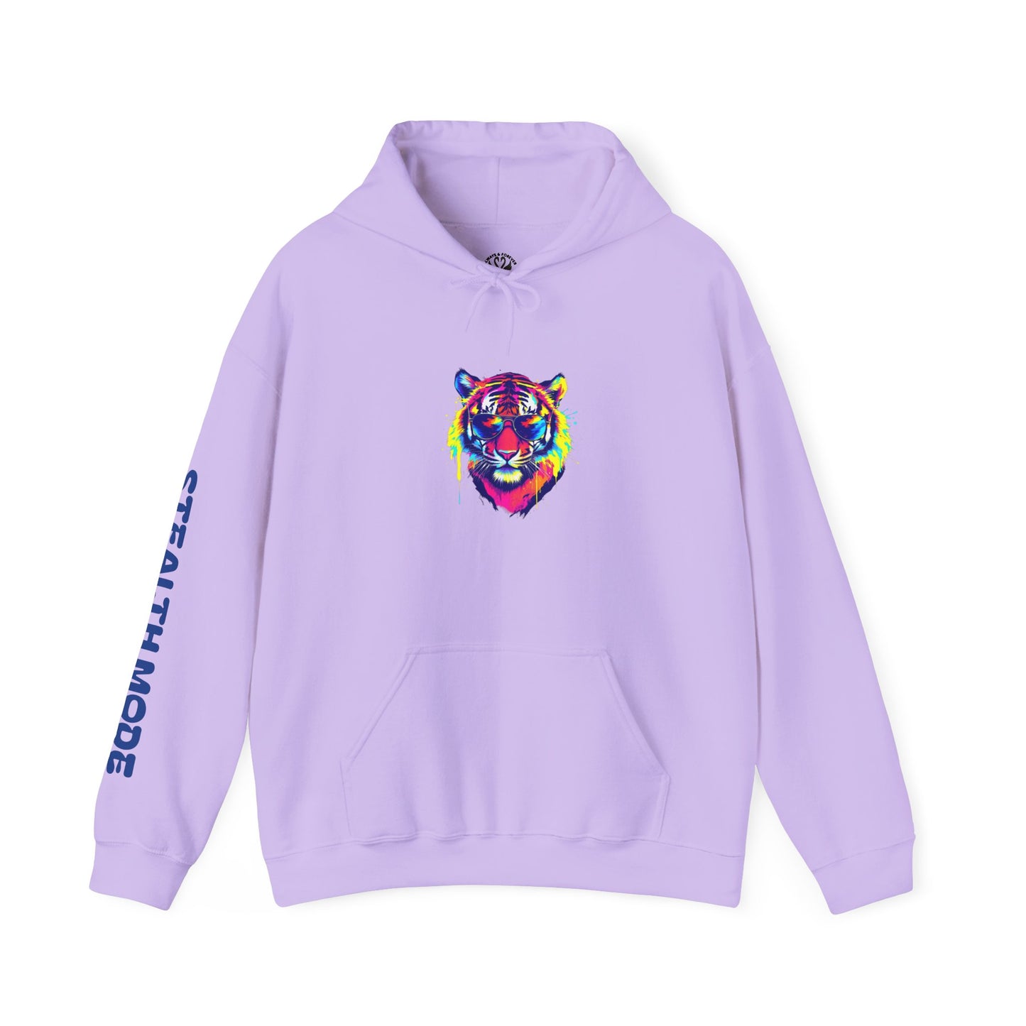 Vibrant Tiger Graphic Hoodie - Unisex Heavy Blend™ with 'STEALTH MODE' Design