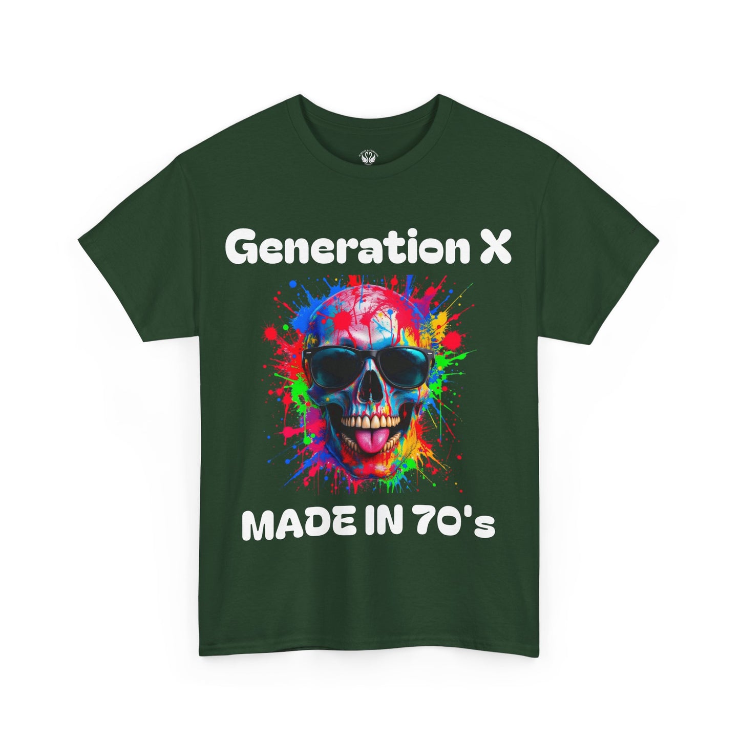 Vibrant Skull Graphic Unisex Heavy Cotton Tee