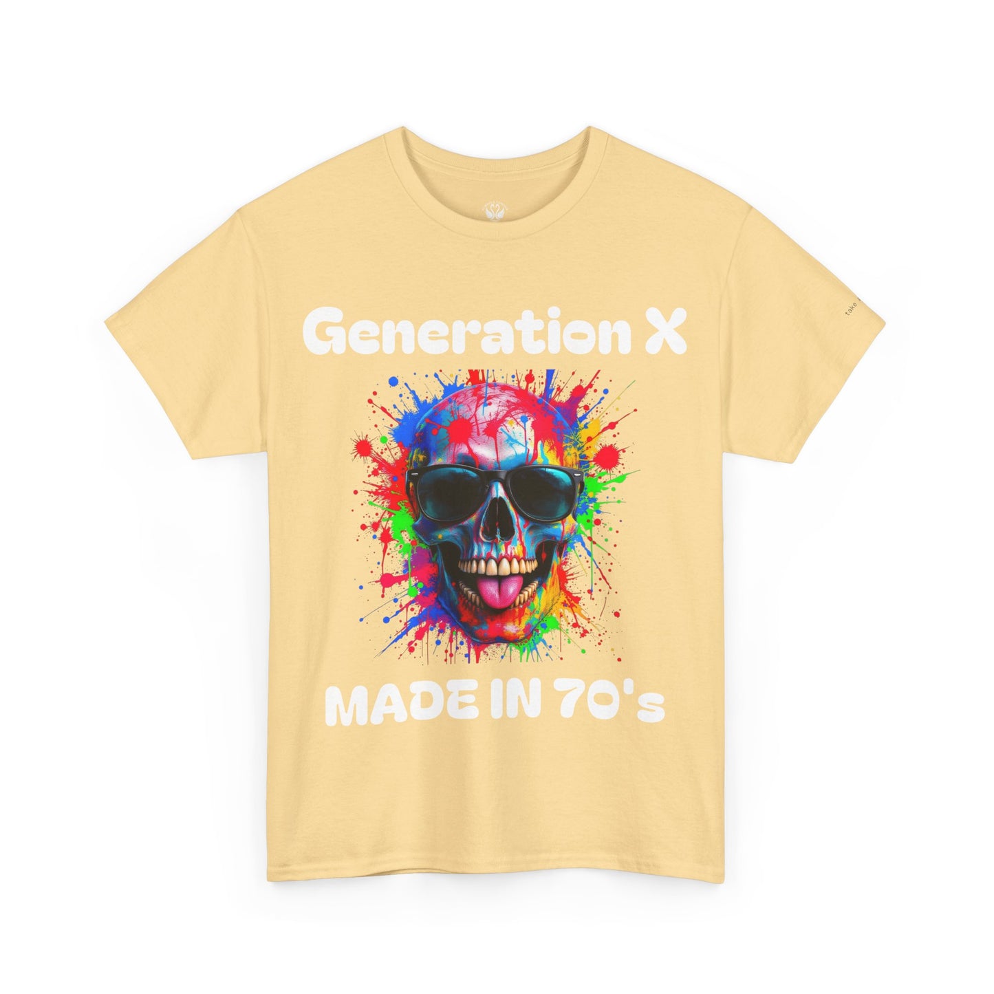 Vibrant Skull Graphic Unisex Heavy Cotton Tee