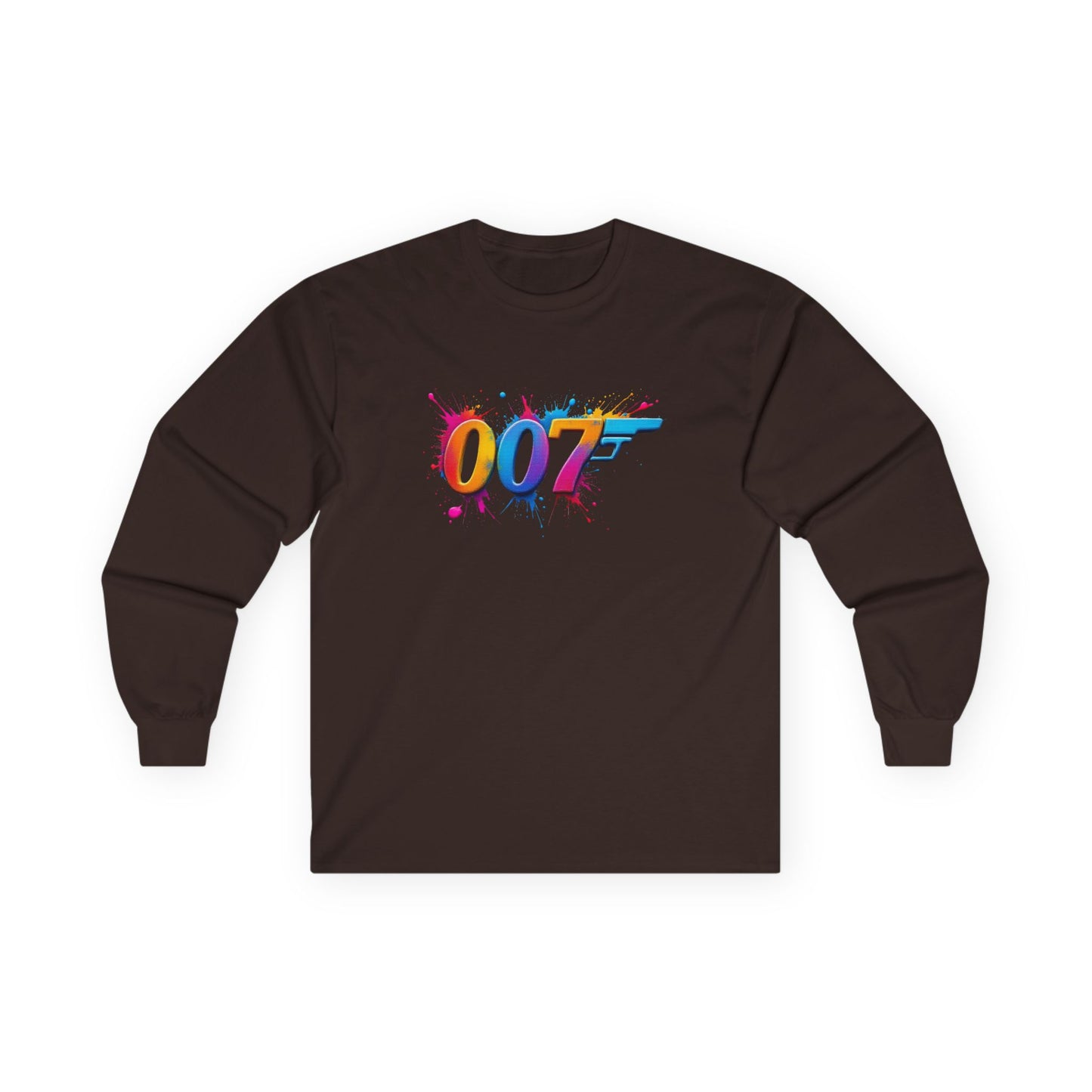 Colorful 007 Long Sleeve Tee - Stylish Unisex Cotton Shirt for Fans