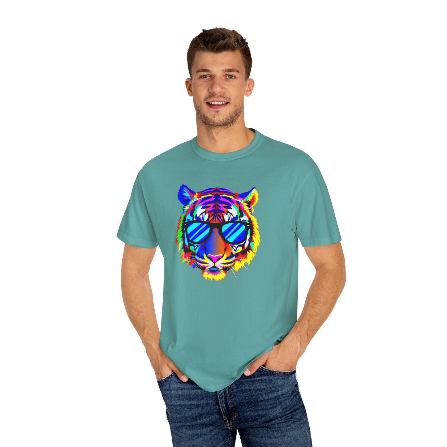 Vibrant Tiger Graphic T-Shirt - Unisex, Cool & Colorful Design