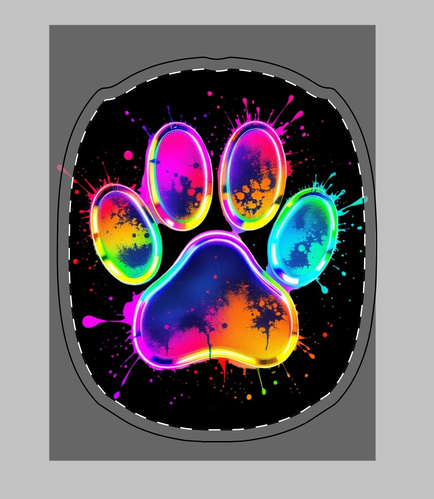 Colorful Paw Print AirPod Max Cases - Vibrant Pet Lover Accessory
