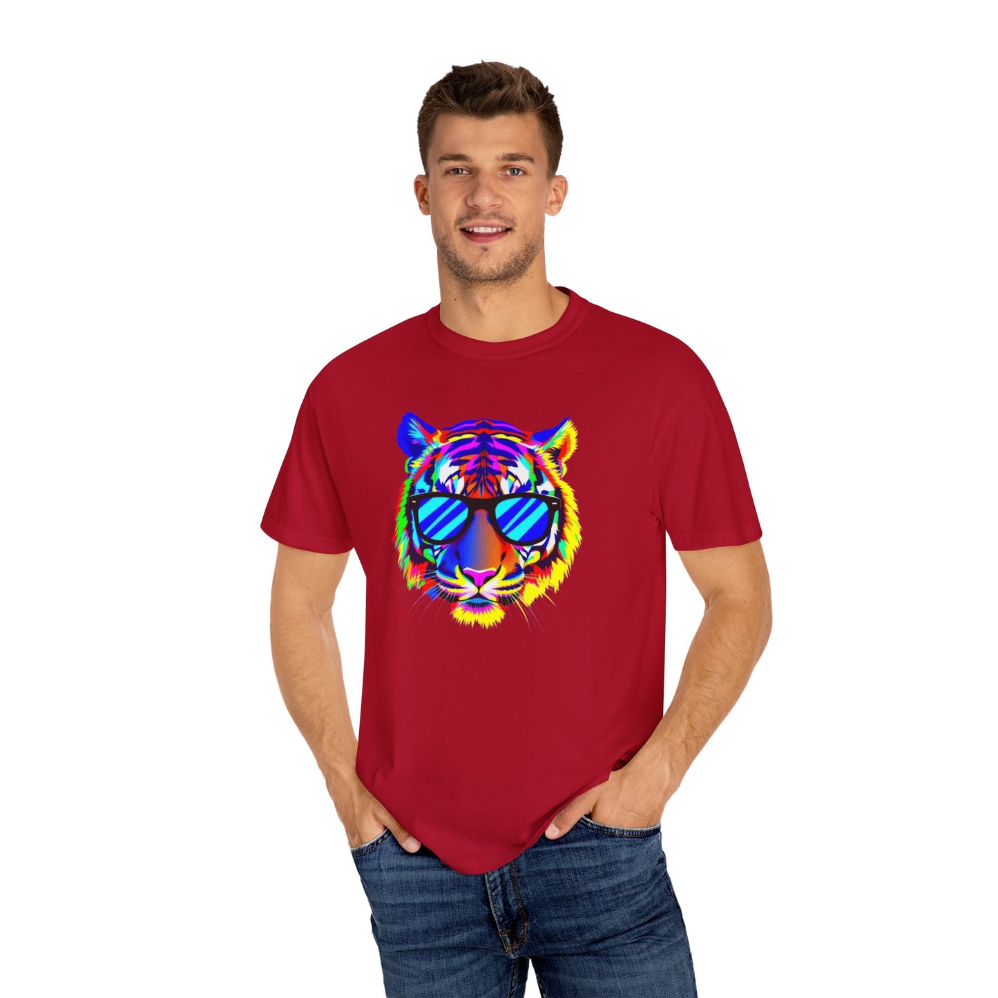 Vibrant Tiger Graphic T-Shirt - Unisex, Cool & Colorful Design
