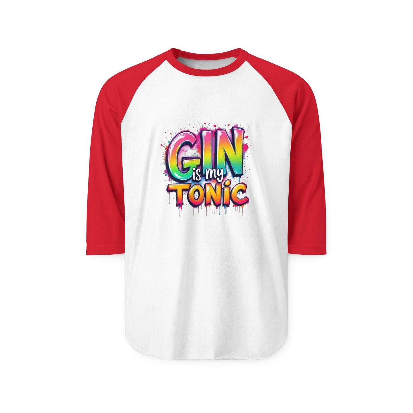 Colorful Paw Print Unisex Raglan Shirt - Animal Lover Tee