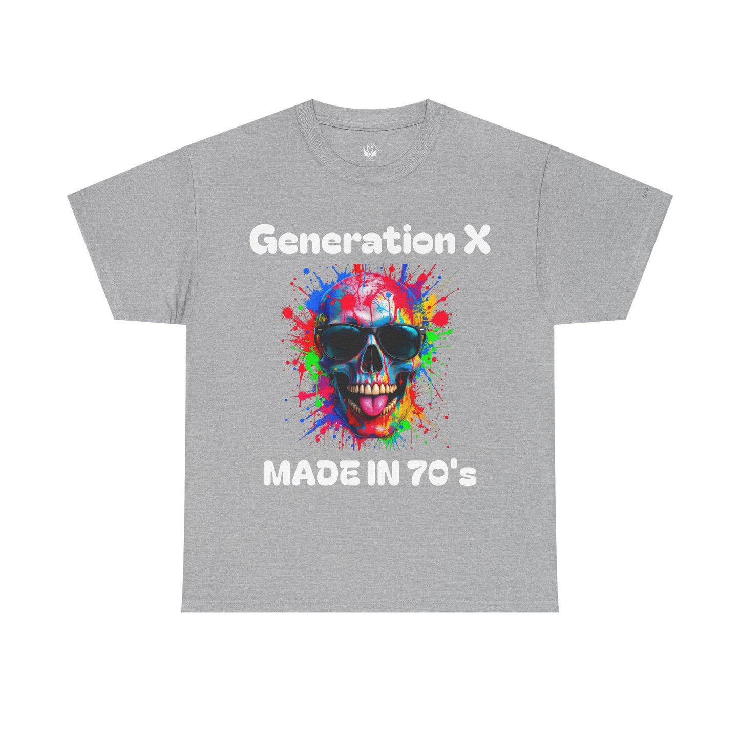 Vibrant Skull Graphic Unisex Heavy Cotton Tee