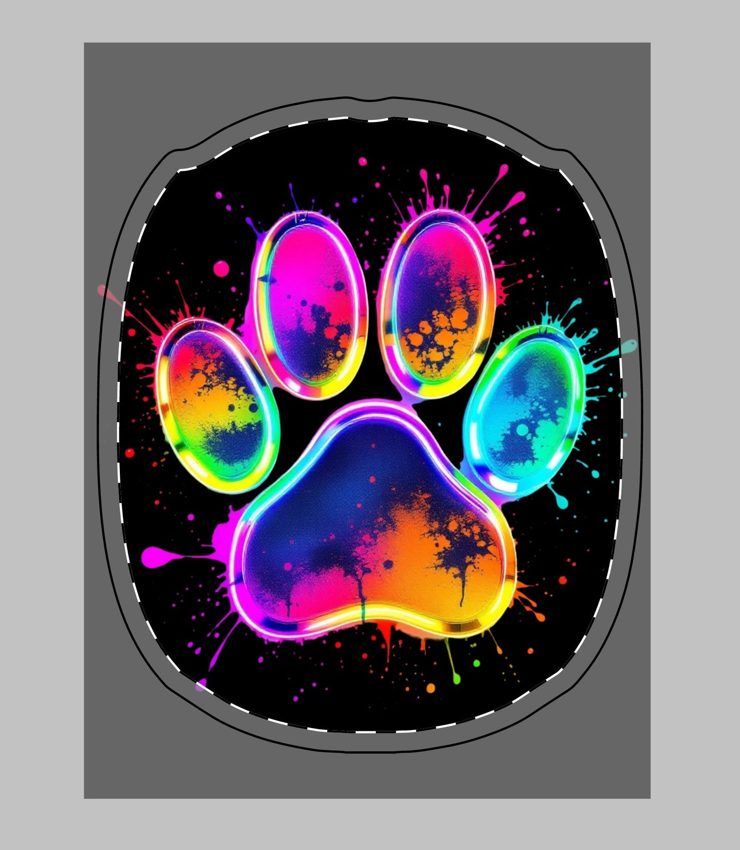 Colorful Paw Print AirPod Max Cases - Vibrant Pet Lover Accessory