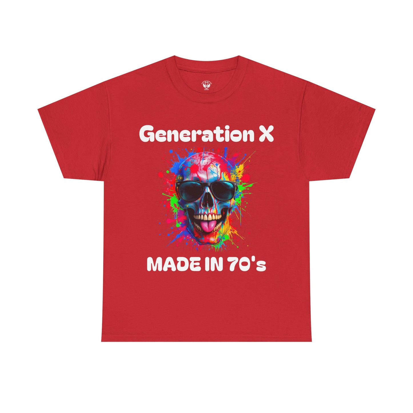 Vibrant Skull Graphic Unisex Heavy Cotton Tee
