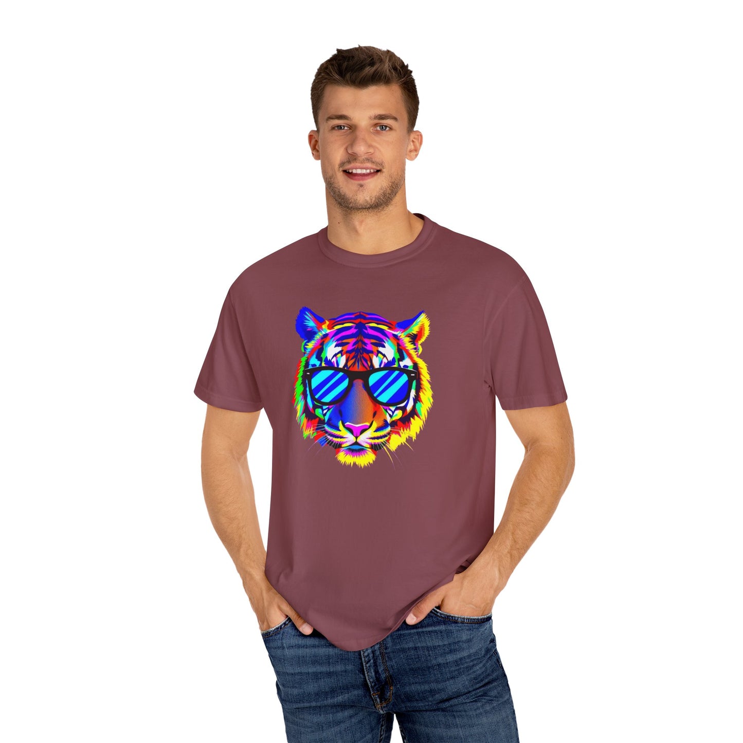 Vibrant Tiger Graphic T-Shirt - Unisex, Cool & Colorful Design