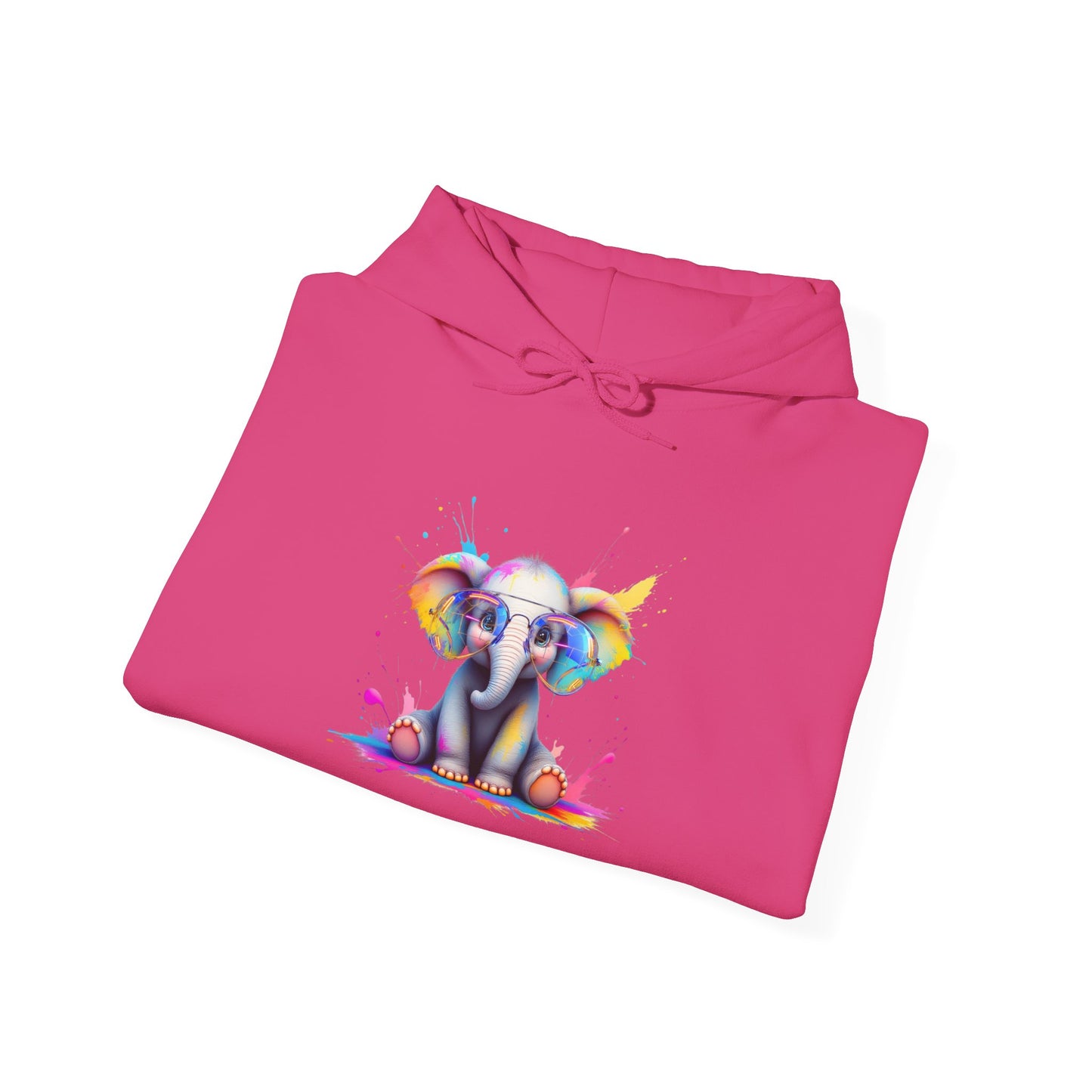 Colorful Elephant Design Unisex Heavy Blend™ Hooded Sweatshirt - Never Forget
