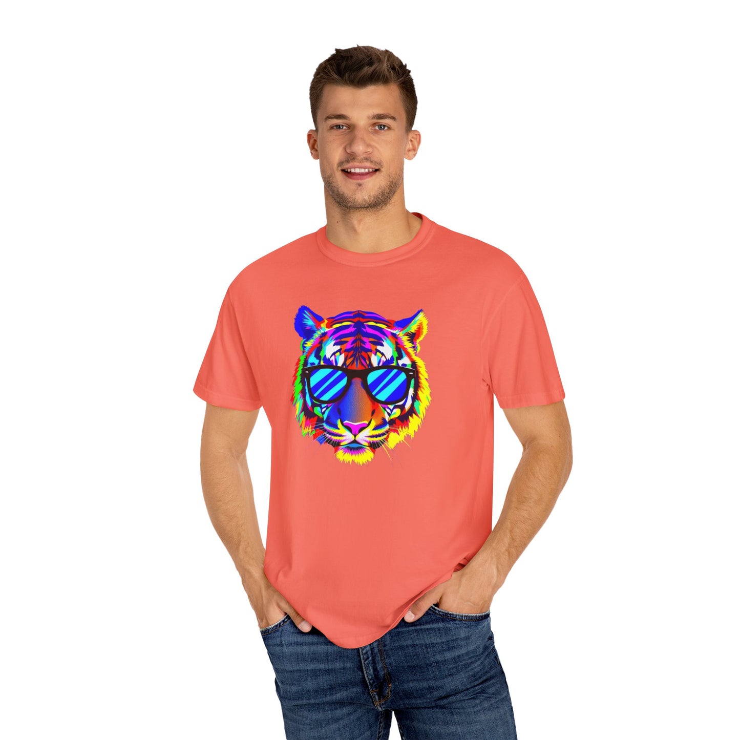 Vibrant Tiger Graphic T-Shirt - Unisex, Cool & Colorful Design