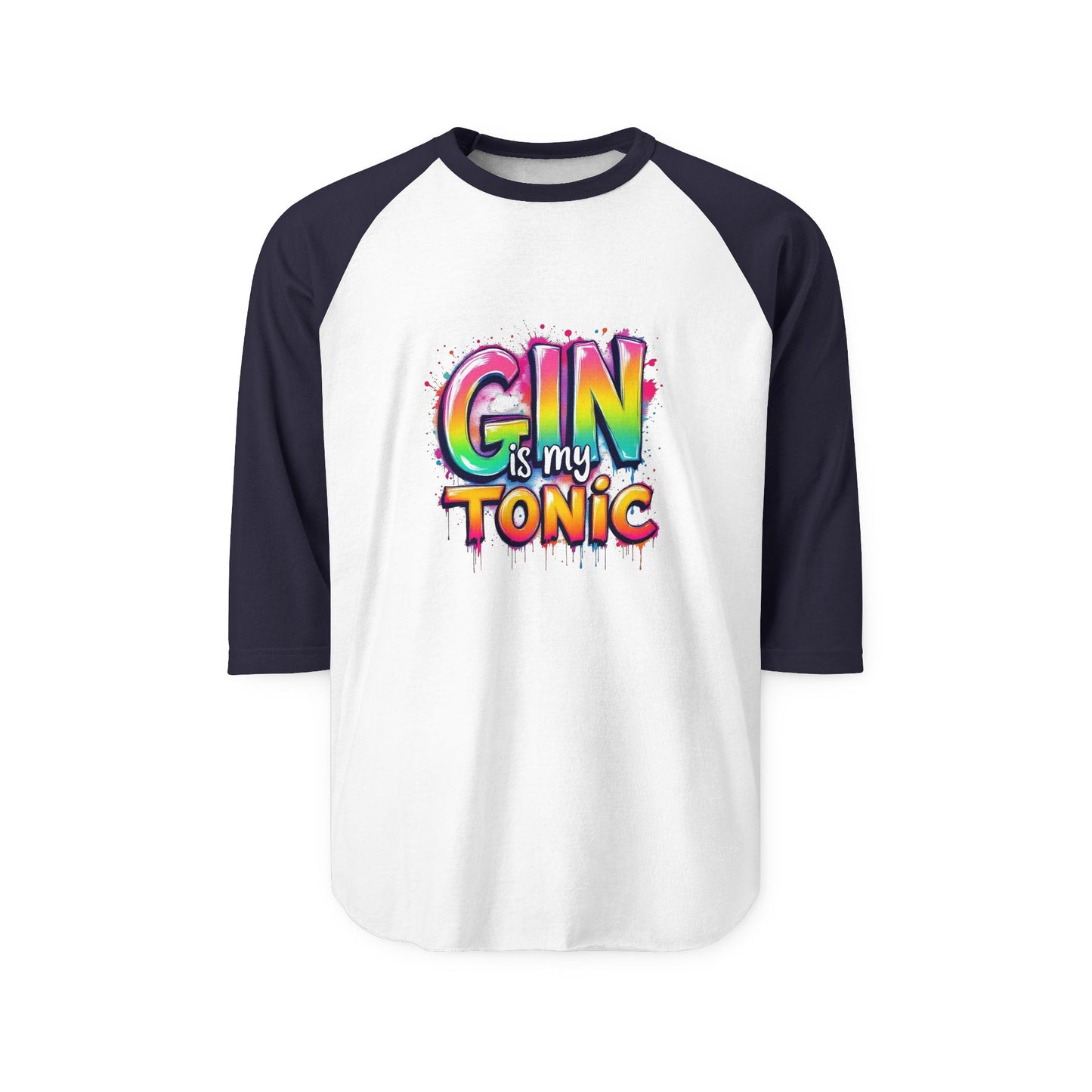 Colorful Paw Print Unisex Raglan Shirt - Animal Lover Tee