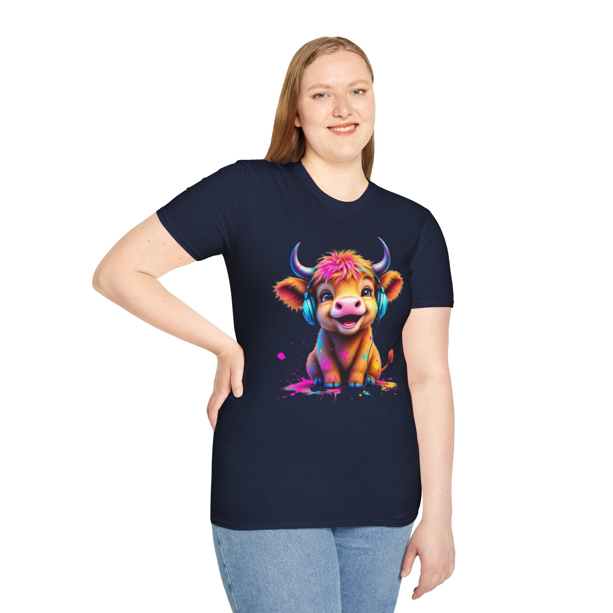 Cute Cow Graphic T-Shirt, Fun Animal Tee, Unisex Casual Wear, Gift for Cow Lovers, Trendy Summer Shirt