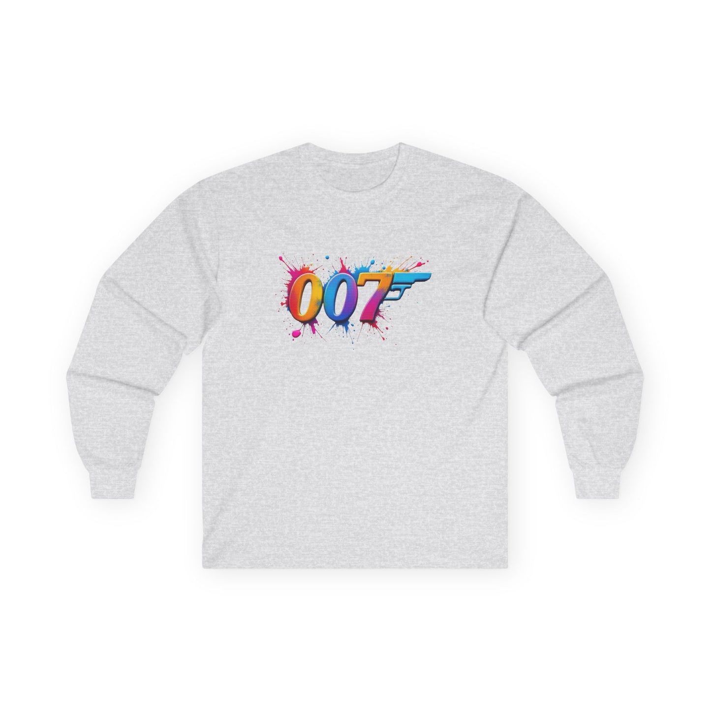 Colorful 007 Long Sleeve Tee - Stylish Unisex Cotton Shirt for Fans