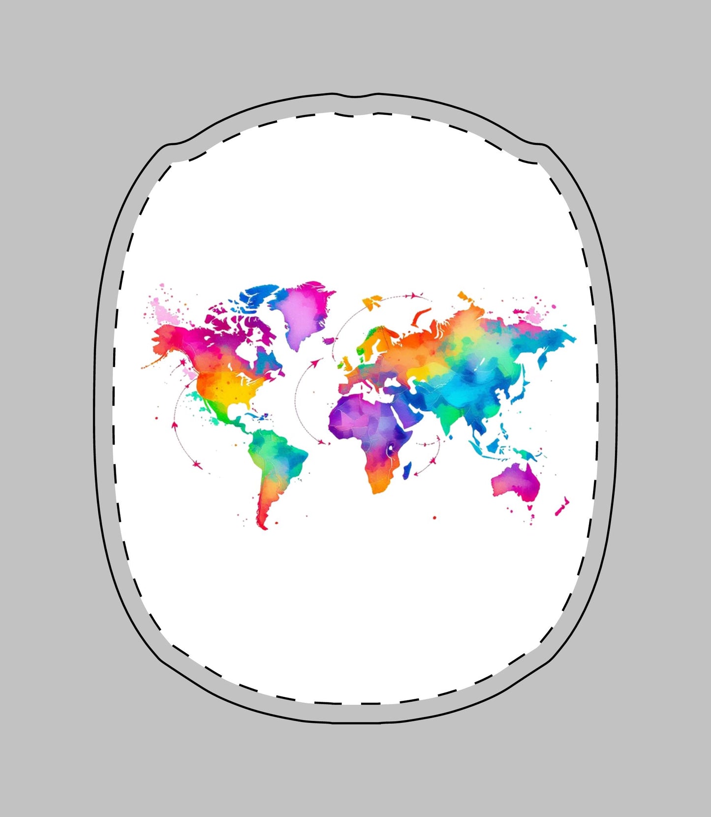 Colorful World Map AirPod Max Cases - Vibrant Travel-Inspired Design