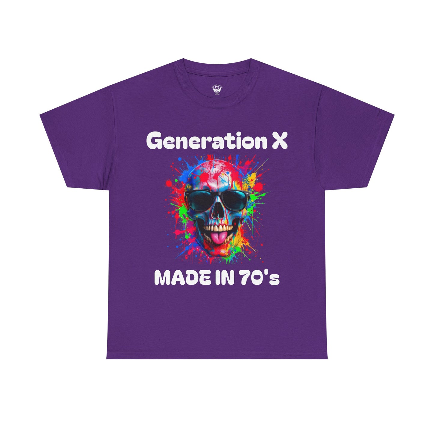Vibrant Skull Graphic Unisex Heavy Cotton Tee