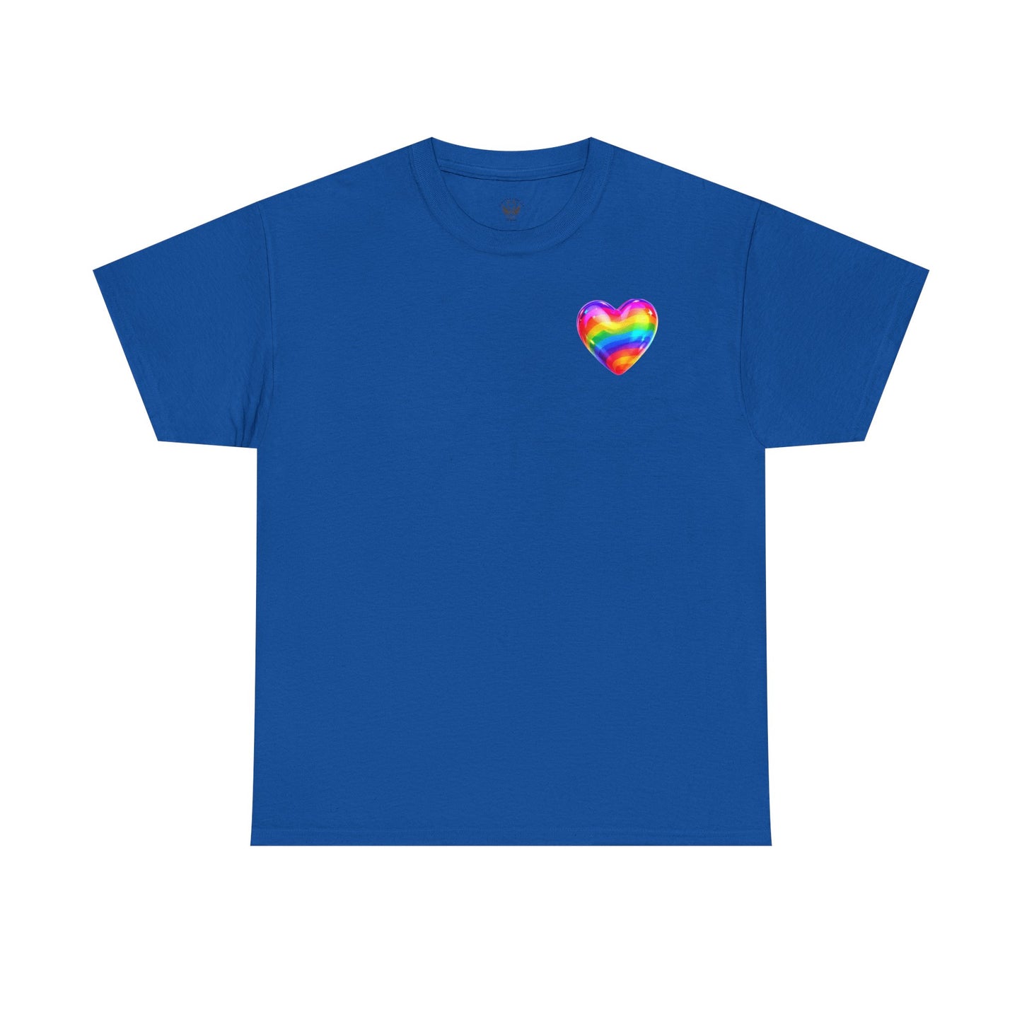 Rainbow Heart Unisex Heavy Cotton Tee - Vibrant LGBT Pride T-Shirt
