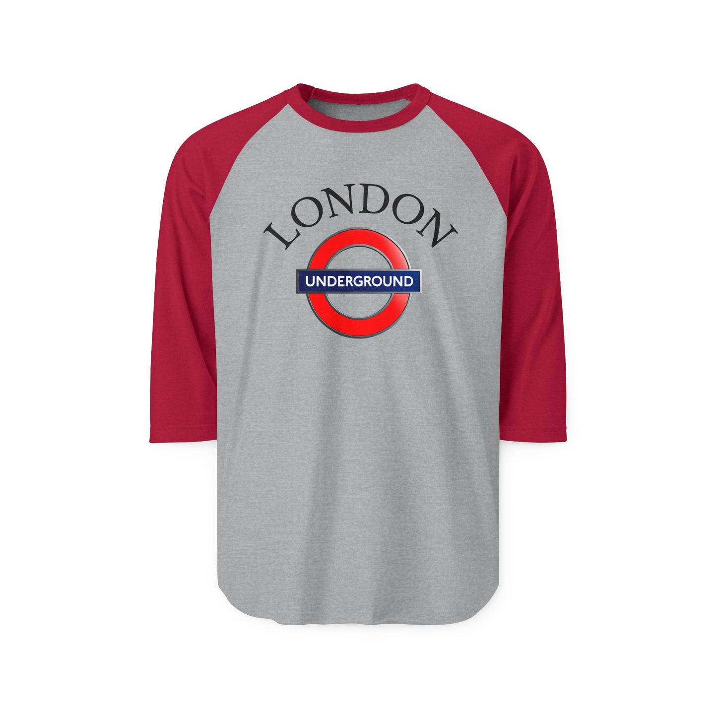 London Underground Unisex Raglan Shirt - Three-Quarter Sleeve Tee