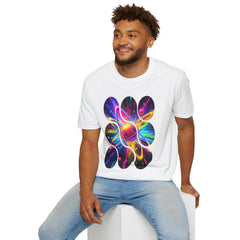 Colorful Atom Graphic T-Shirt, Unisex Casual Tee, Astronaut Art, Space Lover Gift, Festival Wear, Cosmic Vibes