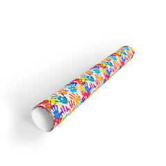 Colorful Handprint Gift Wrapping Paper Roll - Perfect for Kids' Parties & Celebrations