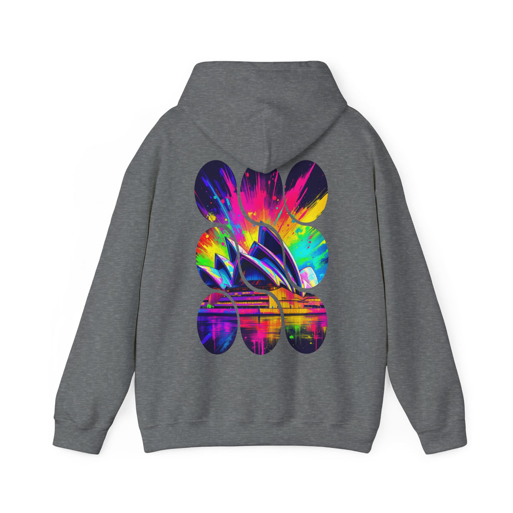 Colorful City View Abstract Hoodie with Eye-Catching Design, Perfect for Casual Wear, Art Lovers, Gift for Friends, Cozy Layering