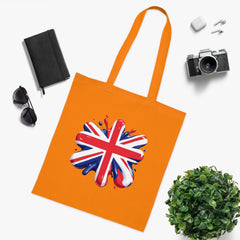 Union Jack Cotton Tote Bag, British Flag Tote, Eco-Friendly Shopping Bag, Travel and Everyday Use Bag, Gift for Patriots