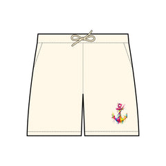 Vibrant Unisex Fleece Sweat Shorts with Artistic Design - Perfect for Summer Leisure and Active Days