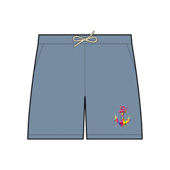 Vibrant Unisex Fleece Sweat Shorts with Artistic Design - Perfect for Summer Leisure and Active Days