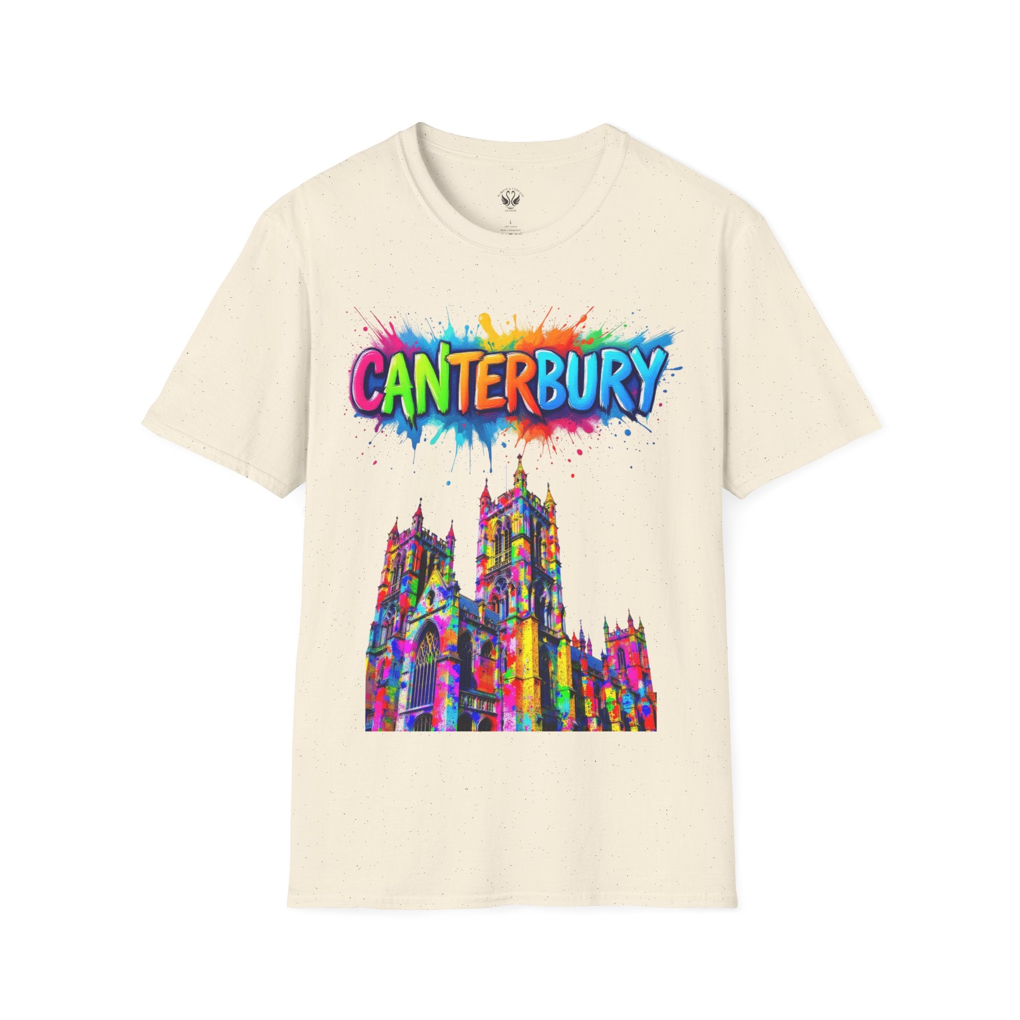 Canterbury Colorful T-Shirt | Vibrant Graphic Tee, Unisex Fashion, Travel Souvenir, Art Lovers Gift, Summer Wardrobe Essential