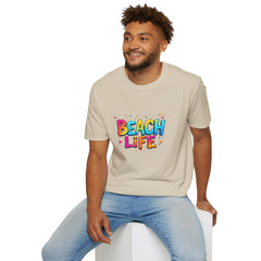 Beach Life Unisex Softstyle T-Shirt, Summer Vibes, Casual Wear, Beach Vacation, Gift for Beach Lovers