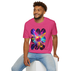 Colorful Atom Graphic T-Shirt, Unisex Casual Tee, Astronaut Art, Space Lover Gift, Festival Wear, Cosmic Vibes