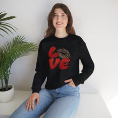 Love Graphic Sweatshirt, Cozy Crewneck for Couples, Valentine's Day Gift, Trendy Casual Wear, Fashionable Lounge Top