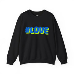 #Love Unisex Heavy Blend™ Crewneck Sweatshirt - Cozy Gift for Friends, Valentine's Day, Casual Wear, Gift for Her, Everyday Comfort