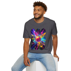 Colorful Atom Graphic T-Shirt, Unisex Casual Tee, Astronaut Art, Space Lover Gift, Festival Wear, Cosmic Vibes
