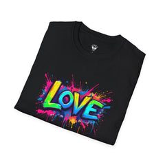 Colorful Love Unisex T-Shirt, Casual Wear, Gift for Him/Her, Valentine's Day, Family Reunion, Streetwear