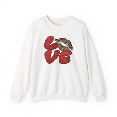 Love Graphic Sweatshirt, Cozy Crewneck for Couples, Valentine's Day Gift, Trendy Casual Wear, Fashionable Lounge Top