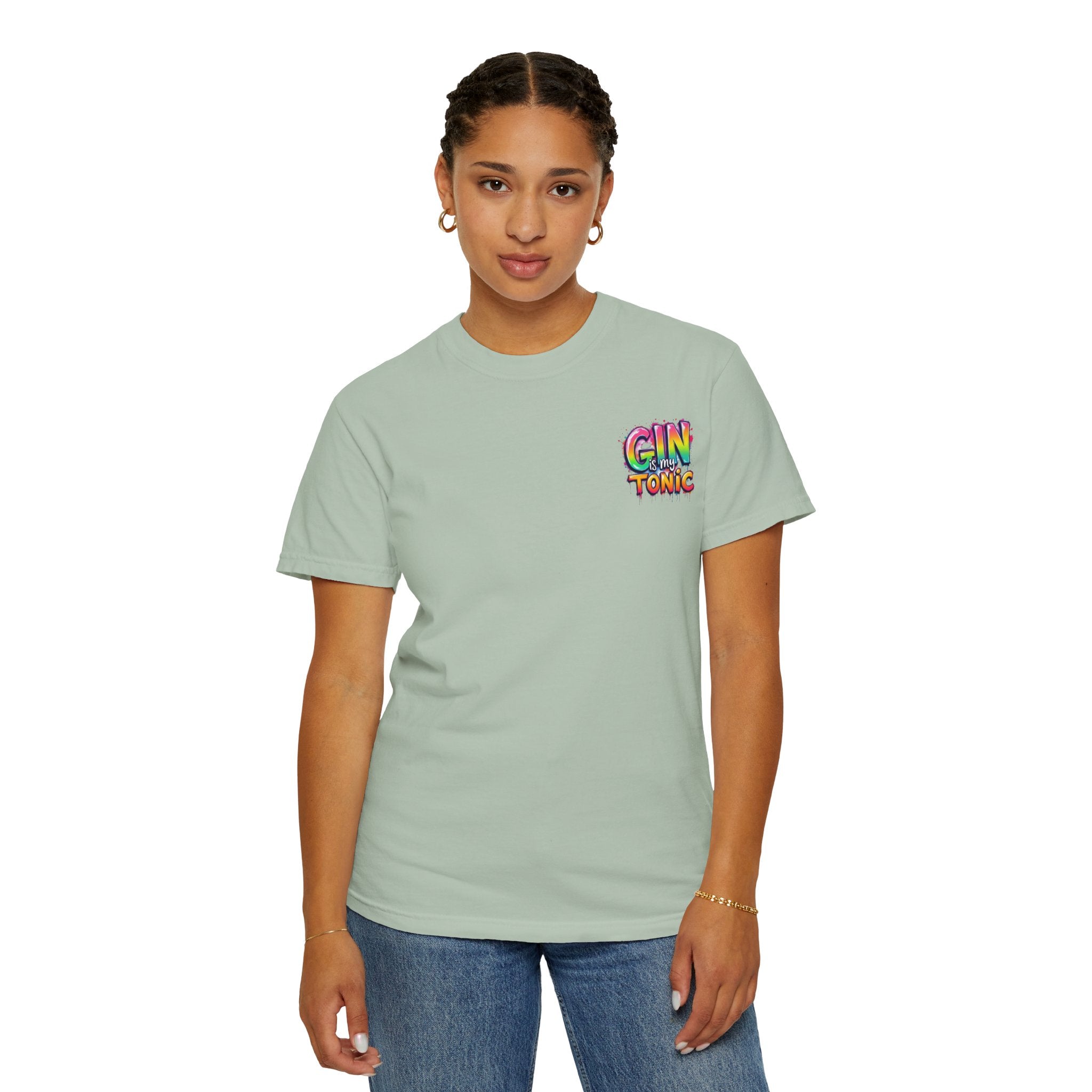 Gin is my Tonic Graphic T-Shirt, Unisex Vintage Tee, Perfect for Festivals, Beach Days, and Casual Wear, Gift for Sun Lovers