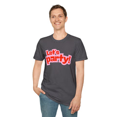 Let's Party! Unisex Softstyle T-Shirt - Fun Casual Wear for Celebrations, Birthdays, Festivals, Everyday Comfort