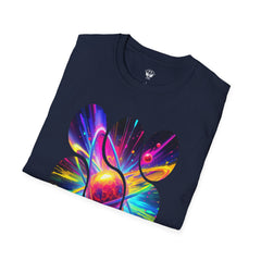 Colorful Atom Graphic T-Shirt, Unisex Casual Tee, Astronaut Art, Space Lover Gift, Festival Wear, Cosmic Vibes