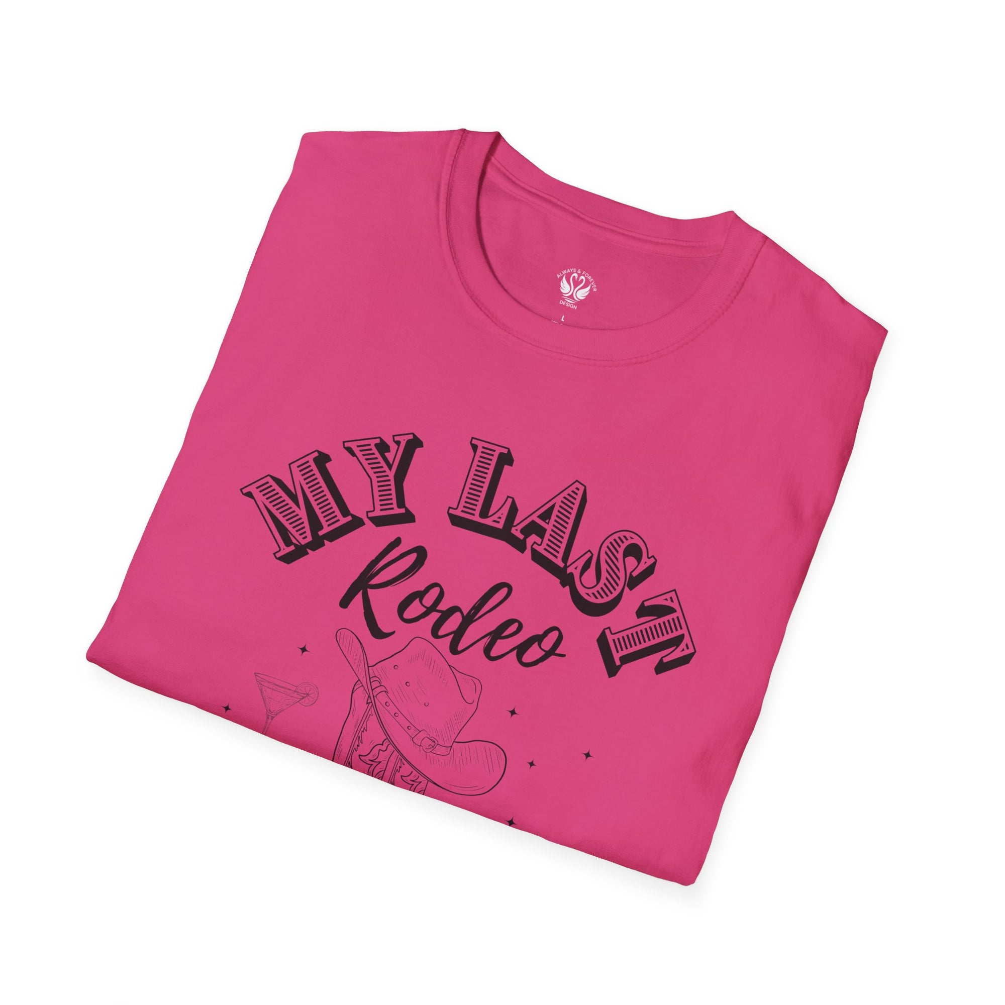 My Last Rodeo T-Shirt, Unisex Softstyle Tee, Cowboy Lover Gift, Western Apparel, Festival Outfit, Casual Wear, Rodeo Enthusiast