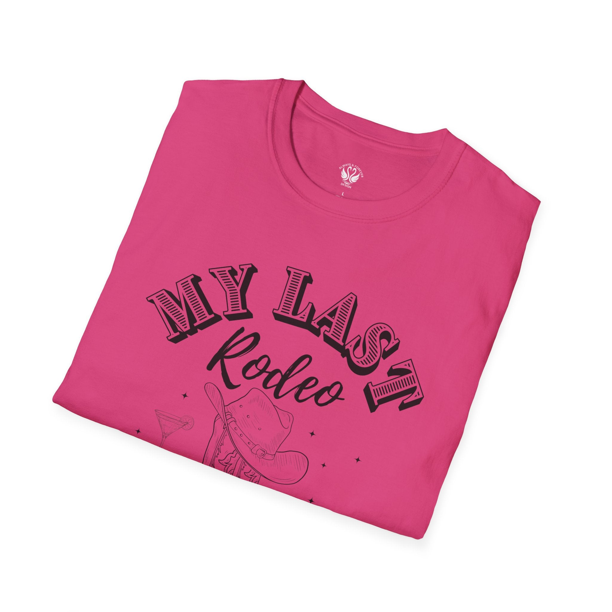 My Last Rodeo T-Shirt, Unisex Softstyle Tee, Cowboy Lover Gift, Western Apparel, Festival Outfit, Casual Wear, Rodeo Enthusiast