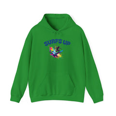 Surf's Up Unisex Heavy Blend Hooded Sweatshirt - Vibrant Beachwear for Surfers