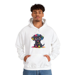 Colorful Puppy Sweatshirt - Cozy Pet Lover Hoodie, Gift for Dog Owners, Birthday Present, Dog-Themed Apparel, Animal Lover Fashion