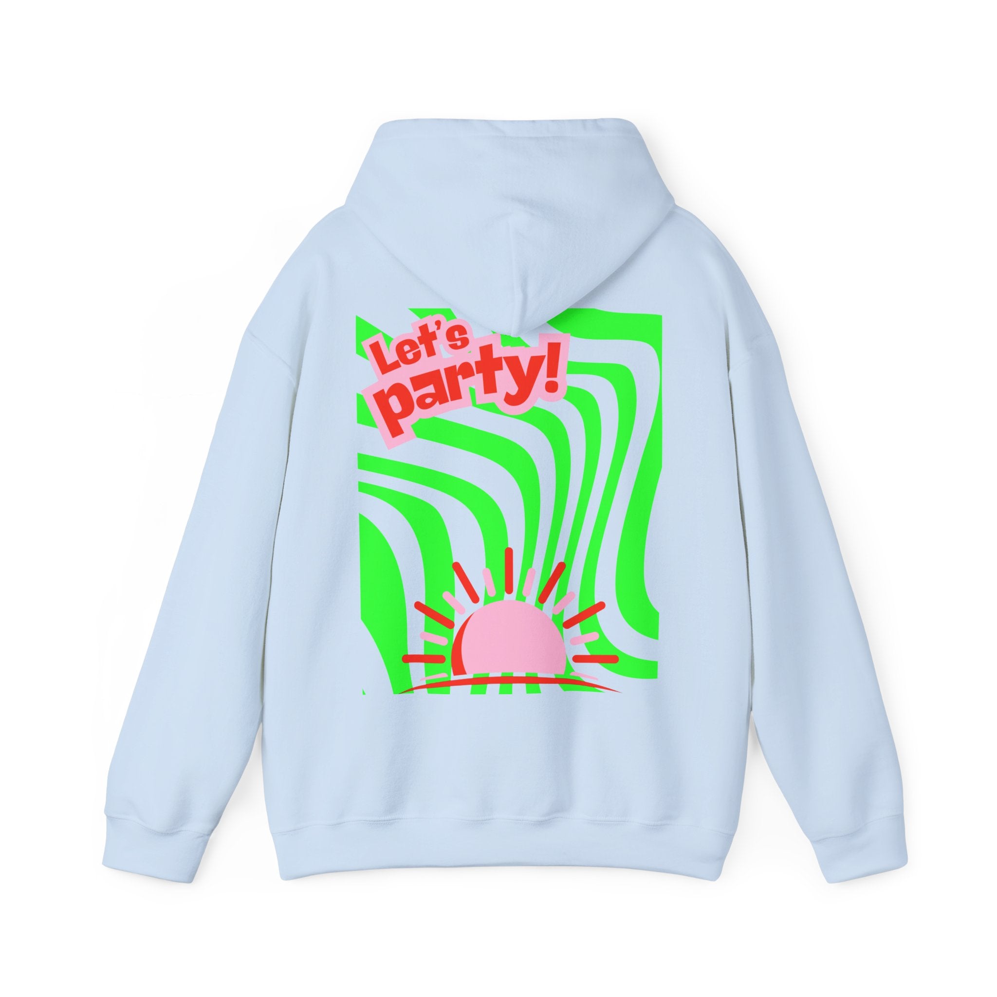 Colorful Party-Themed Hooded Sweatshirt – Perfect for Celebrations, Casual Wear, Gifts, Festivals, Unisex Style